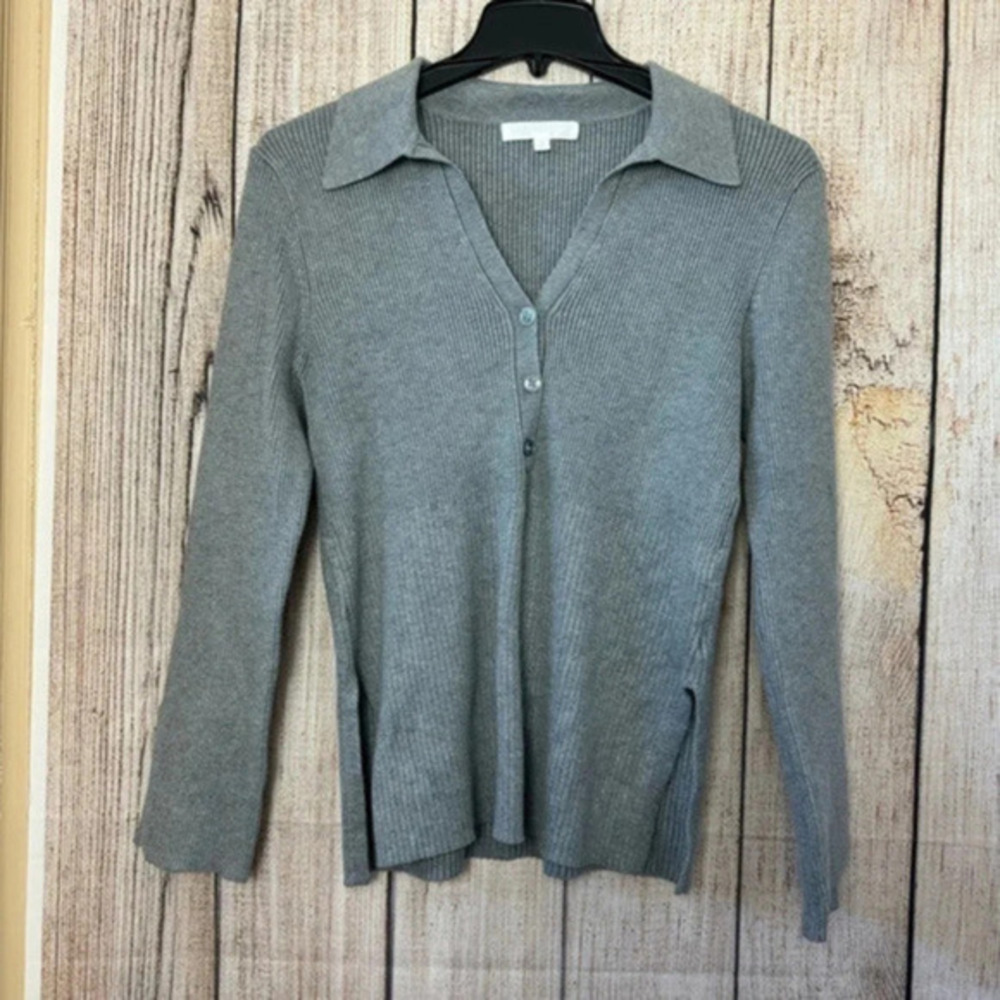 Adyson Parker Womens  JOHNNY COLLAR FLARE SLEEVE PULLOVER medium